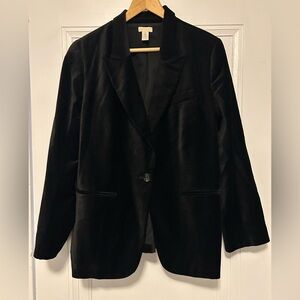 Chico's Elegant Black Velvet Blazer